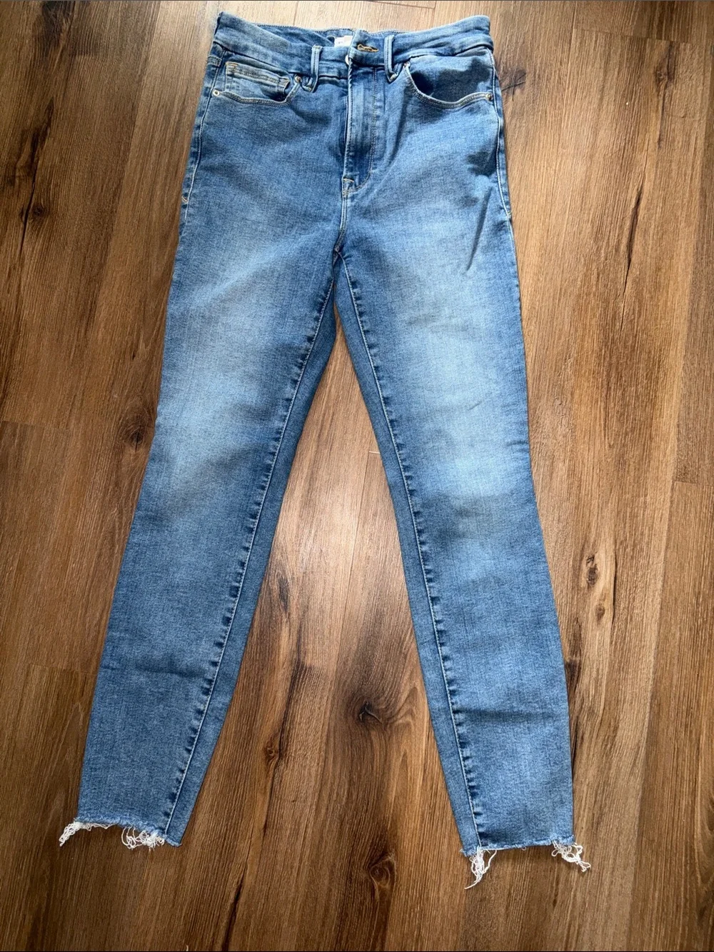 Good American Blue Light Wash Denim Jeans